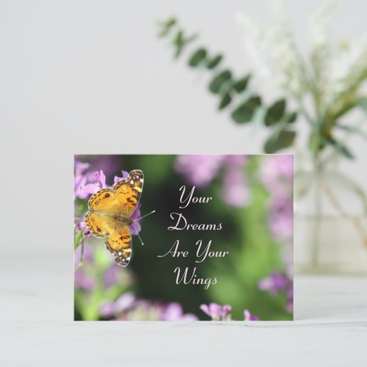 Dreams & Wings Butterfly Fotografie Briefkaart (Staand voorkant)