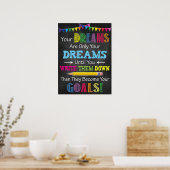 Dreams worden doelstellingen afdrukbaar poster (Keuken)