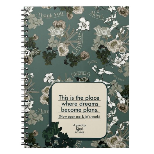 Dreams worden plannen notitieboek (Voorkant)