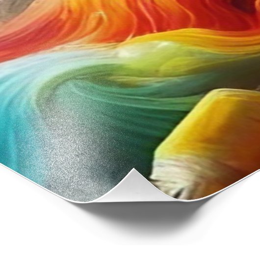 Dreamscape Abstract: levendige digitale kunstprint Foto Afdruk (Hoek)