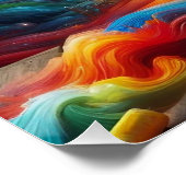Dreamscape Abstract: levendige digitale kunstprint Perfect Poster (Hoek)
