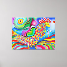 "Dreamscape Bird" Een kleurrijke surrealistische h