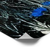 Dreamscape Blauw Wildflower Field Wall Art – Moder Poster (Hoek)