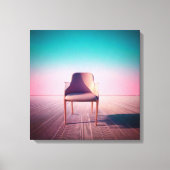 Dreamscape Elegance: Hedendaagse stoel in Gradien Canvas Afdruk (Voorkant)