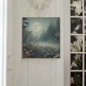 "Dreamscape Glow – Enchanted Twilight Meadow Canvas Afdruk