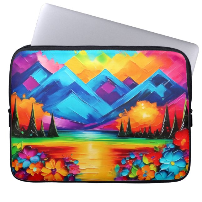 Dreamscape Horizon Painting Laptop Sleeve (Voorkant)