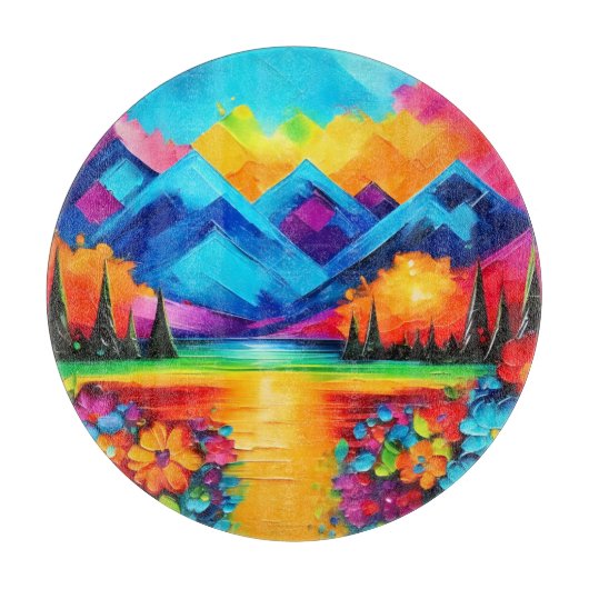 Dreamscape Horizon Painting Snijplank (Voorkant)