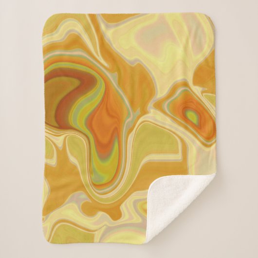 Dreamscape in Gold Sherpa Deken (Voorkant)