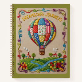 Dreamscape Journeys Geborduurde Heete Luchtballon Notitieboek