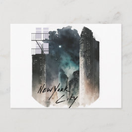 Dreamscape New York, Geschilderde Stadlichten Briefkaart