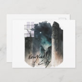Dreamscape New York, Painted City Lights Briefkaart (Voorkant / Achterkant)