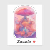 Dreamscape-paddenstoel Sticker (Vel)