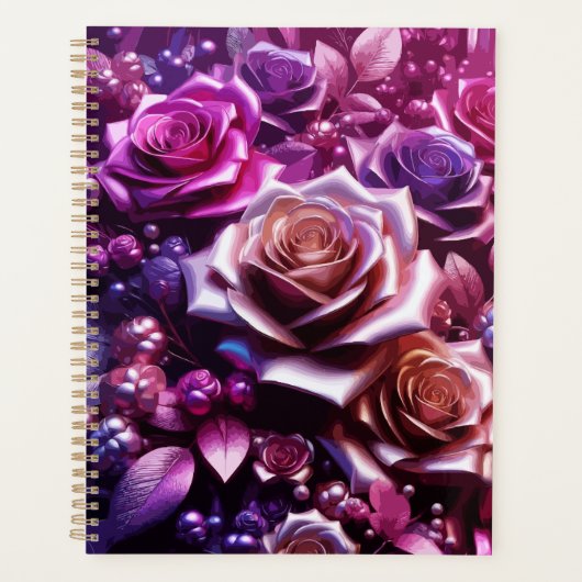 Dreamscape Rozen Lichtgevende Bloemen Typografie Planner (Voorkant)