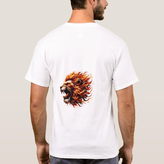 Dreamscape T-shirt: grillige leeuw met Waterverf w T-shirt (Achterkant)