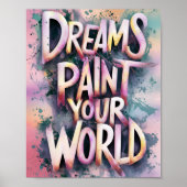Dreamscape-typografie Poster (Voorkant)