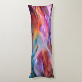 "Dreamscape Waves" Hedendaagse Abstracte Kunst Lichaamskussen (Achterkant (Verticaal))