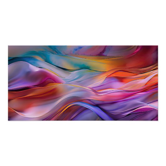 "Dreamscape Waves" Hedendaagse Abstracte kunst Perfect Poster (Voorkant)