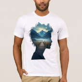 Dreamscape Within - Silhouette Lan met dubbele bel T-shirt (Voorkant)