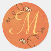 Dreamsicle notie achtergrond ronde sticker (Voorkant)