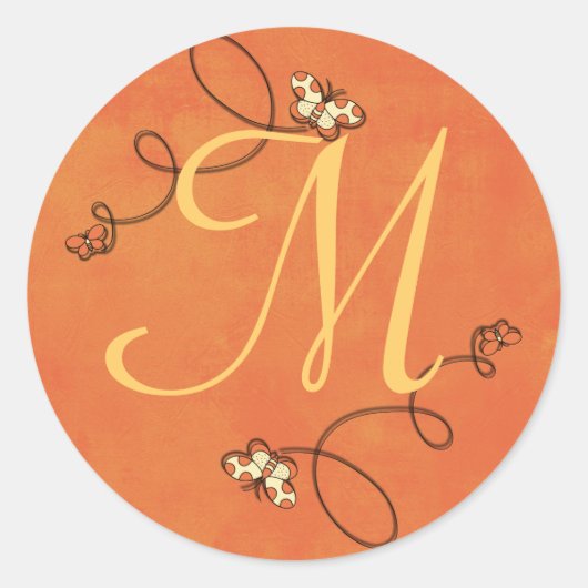 Dreamsicle notie achtergrond ronde sticker (Voorkant)