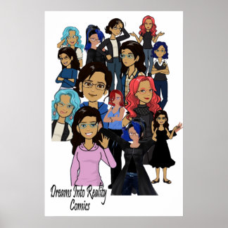 DreamsIntoRealityComics Ashlyn Tempest Hoesje Art Poster
