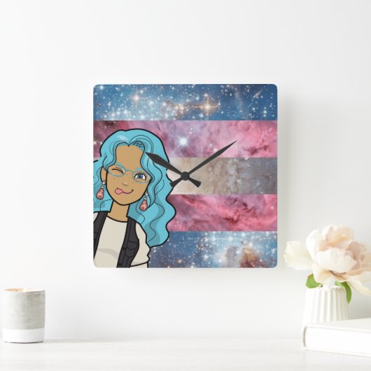 DreamsIntoRealityComics Ashlyn Tempest Hoesje Art Vierkante Klok (Huis)