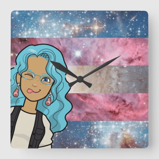 DreamsIntoRealityComics Ashlyn Tempest Hoesje Art Vierkante Klok (Voorkant)