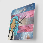 DreamsIntoRealityComics Ashlyn Tempest Hoesje Art Vierkante Klok (Hoek)