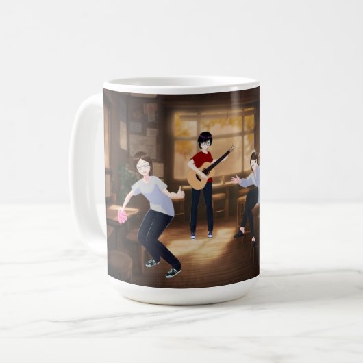 DreamsIntoRealityComics De bar Hoesje kunst Koffiemok (Voorkant links)