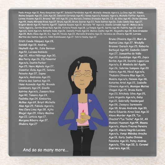 DreamsIntoRealityComics herdenkingsdag Glazen Onderzetter (Voorkant)