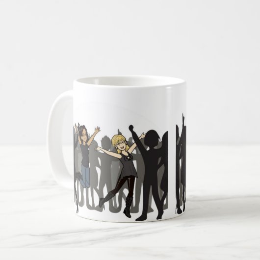 DreamsIntoRealityComics Het Dance Hoesje Kunst Koffiemok (Voorkant links)