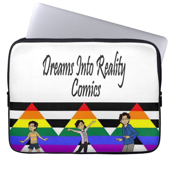 DreamsIntoRealityComics Het Kinder Hoesje Kunst Laptop Sleeve (Voorkant)