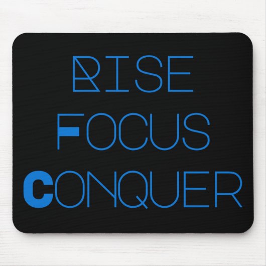 Dreamtech_Inc: Rise, Focus, Conquer Bureaumatten Muismat (Voorkant)