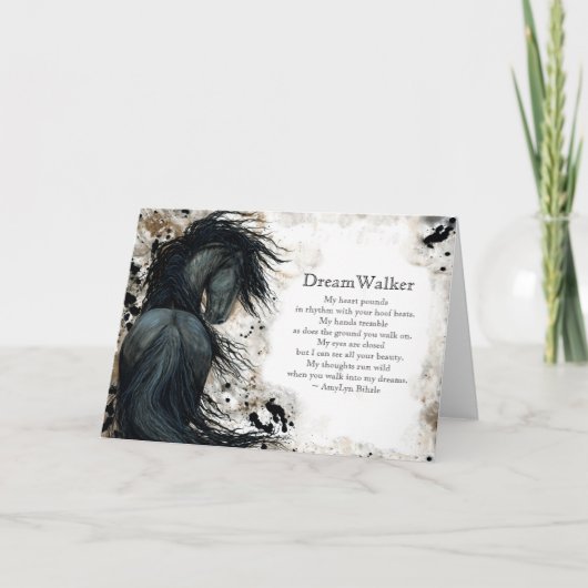 DreamWalker Blank Horse Bihrle Kaart (Voorkant)