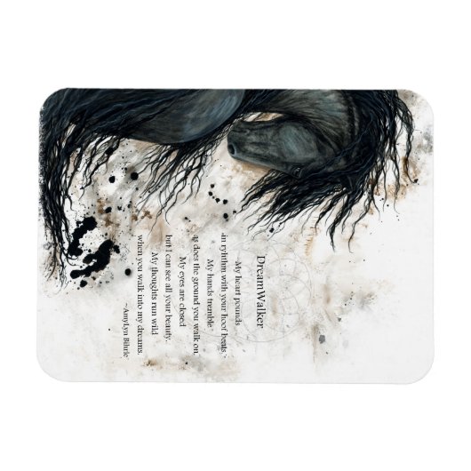 DreamWalker Friese Paard BiHrLe magneet (Horizontaal)