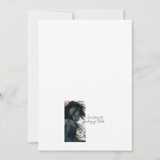 DreamWalker Friese Paard Verjaardag door Bihrle Kaart (Achterkant)