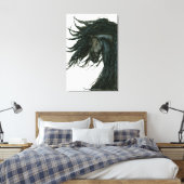DreamWalker Friesian Black Horse Art beroemd gemaa Canvas Afdruk (Insitu (Slaapkamer))