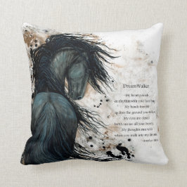 DreamWalker Horse Pillow Art Print van Bihrle Kussen