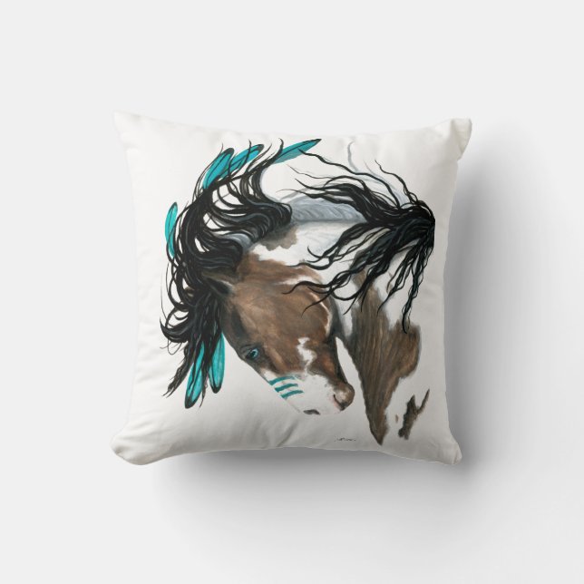 DreamWalker Spirit Horse Pillow beroemd gemaakt do Kussen (Voorkant)