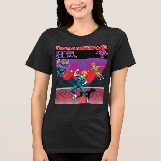 DREAMWAVE-狂気 Tri-Blend SHIRT (Voorkant)