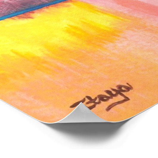 Dreamweaver Abstract kunstlandschapsschildering Poster (Hoek)