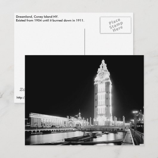 Dreamweaver Amusement Park, Coney Island N.Y. Briefkaart (Voorkant / Achterkant)