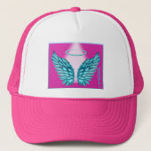 "Dreamweaver Angelic Wings and Halo" Trucker Pet (Voorkant)