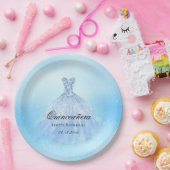 Dreamweaver Baby Blue Quinceanera Papieren Bordje (Feest)