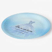 Dreamweaver Baby Blue Quinceanera Papieren Bordje (Gekanteld)