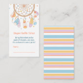 Dreamweaver Baby shower Diaper Raffle Ticket Informatiekaartje (Voorkant / Achterkant)