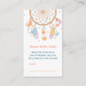 Dreamweaver Baby shower Diaper Raffle Ticket Informatiekaartje (Voorkant)