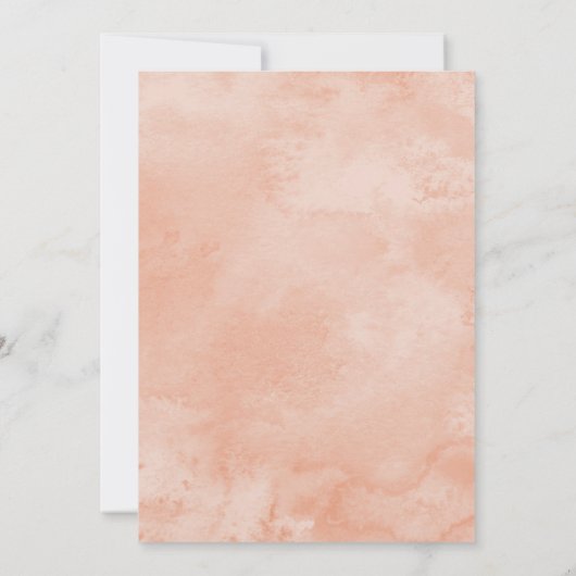 Dreamweaver Baby shower Invitation Coral Blauwgroe Kaart (Achterkant)