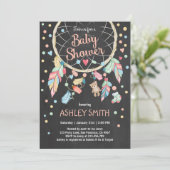 Dreamweaver Baby shower Invitation Tribal Boho Kaart (Staand voorkant)