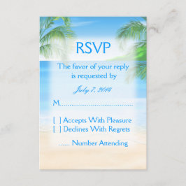 Dreamweaver Beach Wedding RSVP Kaartje
